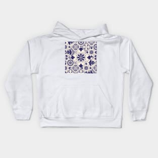 Mexican Talavera Tiles Pattern Kids Hoodie